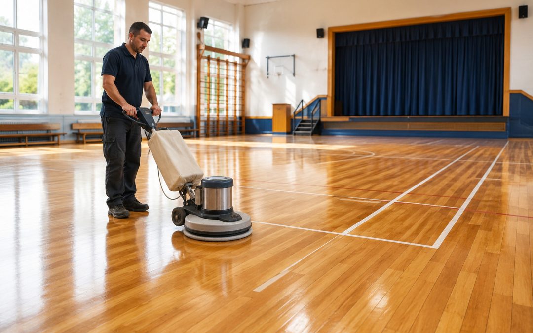 School Sports Hall Floor Maintenance in Hackney, E1